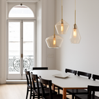Design sospensione a LED in metallo e vetro di forme multiple