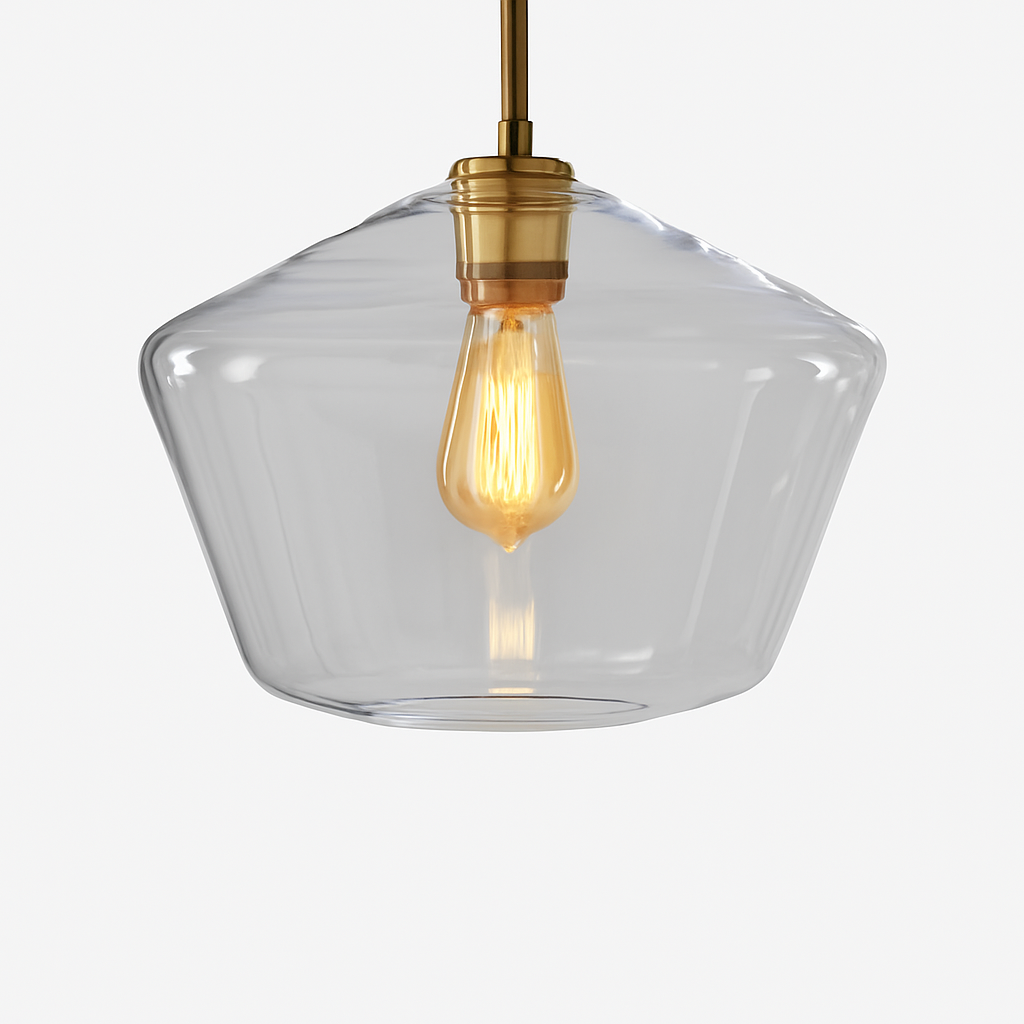 Design sospensione a LED in metallo e vetro di forme multiple