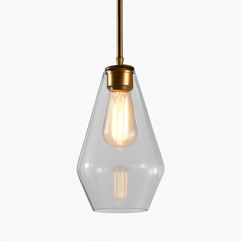 Design sospensione a LED in metallo e vetro di forme multiple