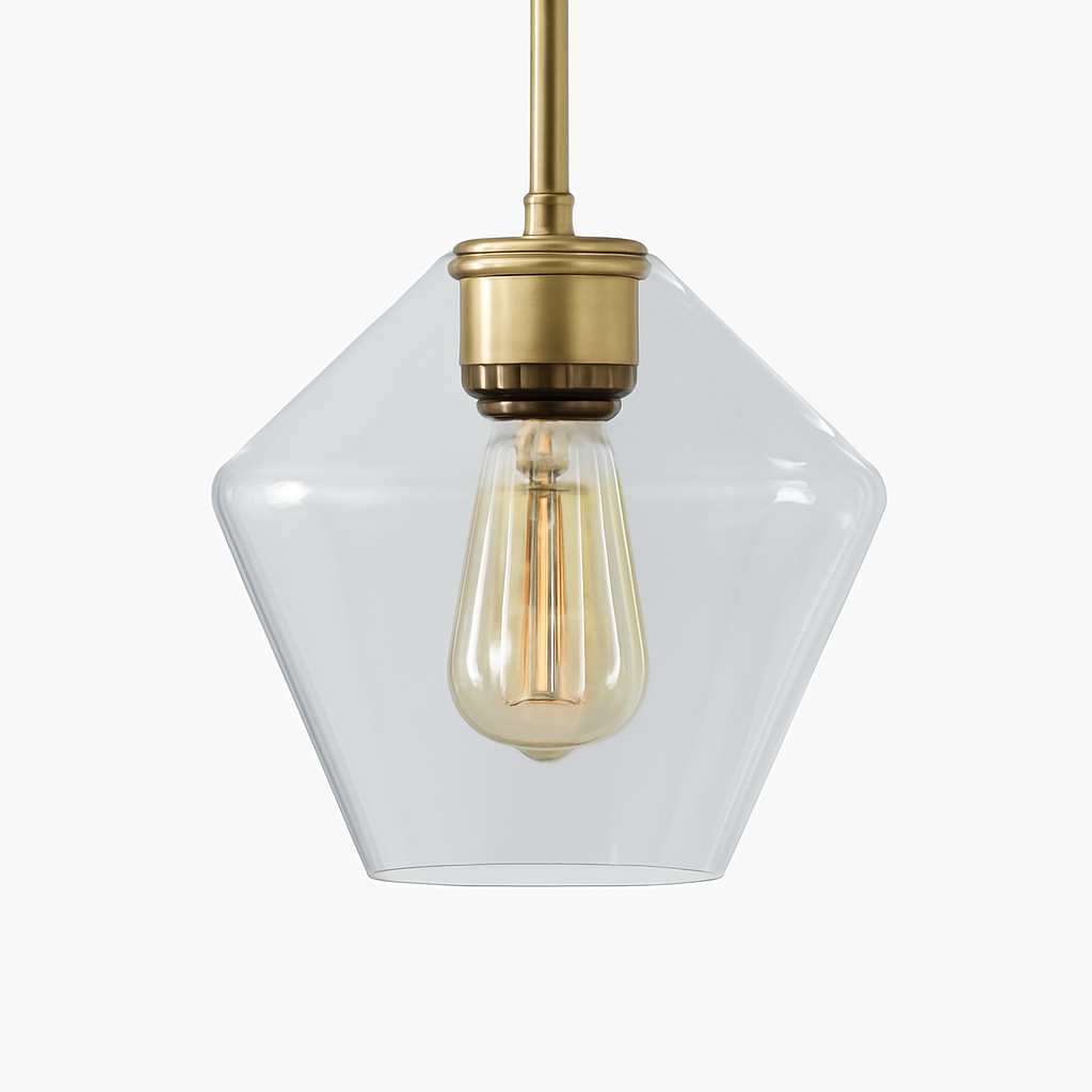 Design sospensione a LED in metallo e vetro di forme multiple