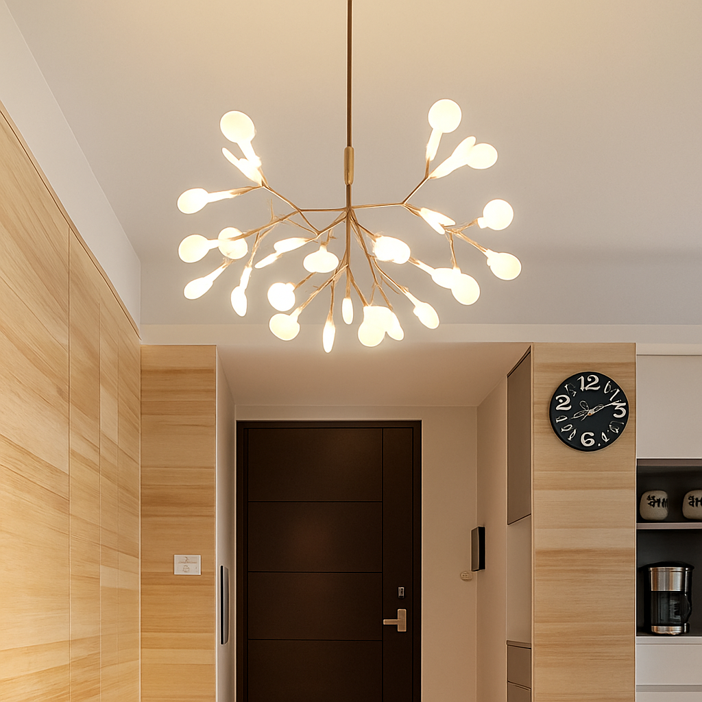 Design moderno della sospensione LED albero colore rame o nero Casa