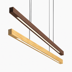 Sospensione design moderna LED in legno allungato Hang