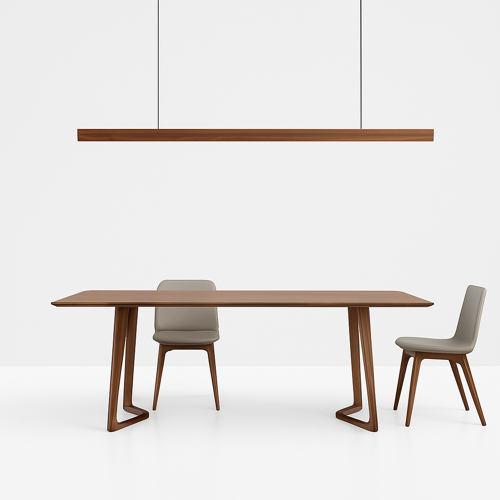 Sospensione design moderna LED in legno allungato Hang