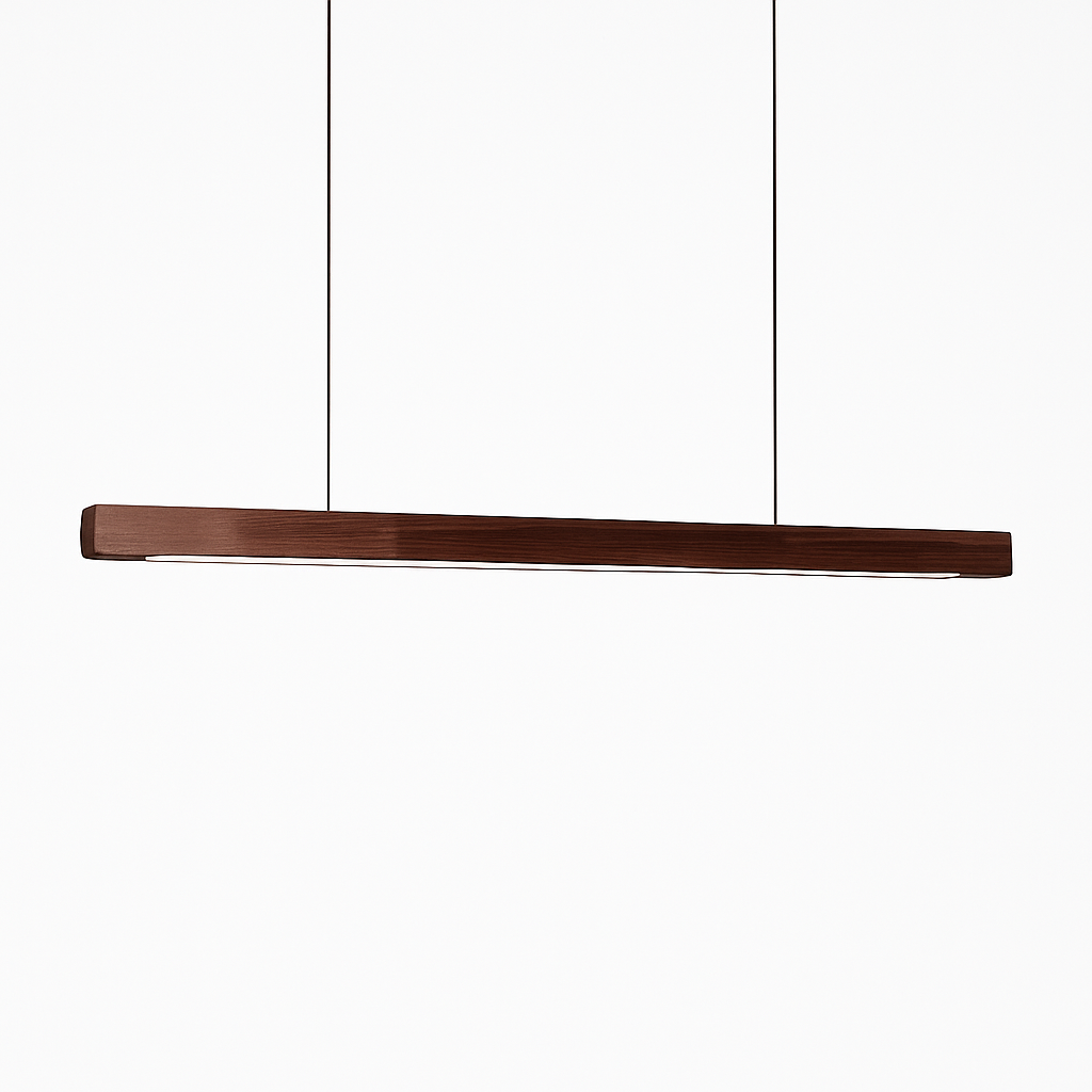 Sospensione design moderna LED in legno allungato Hang