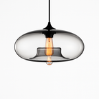 Sospensione design ovale in vetro Ball