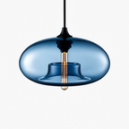 Sospensione design ovale in vetro Ball