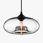 Sospensione design ovale in vetro Ball