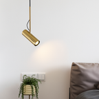 Design della sospensione orientabile con stelo dorato