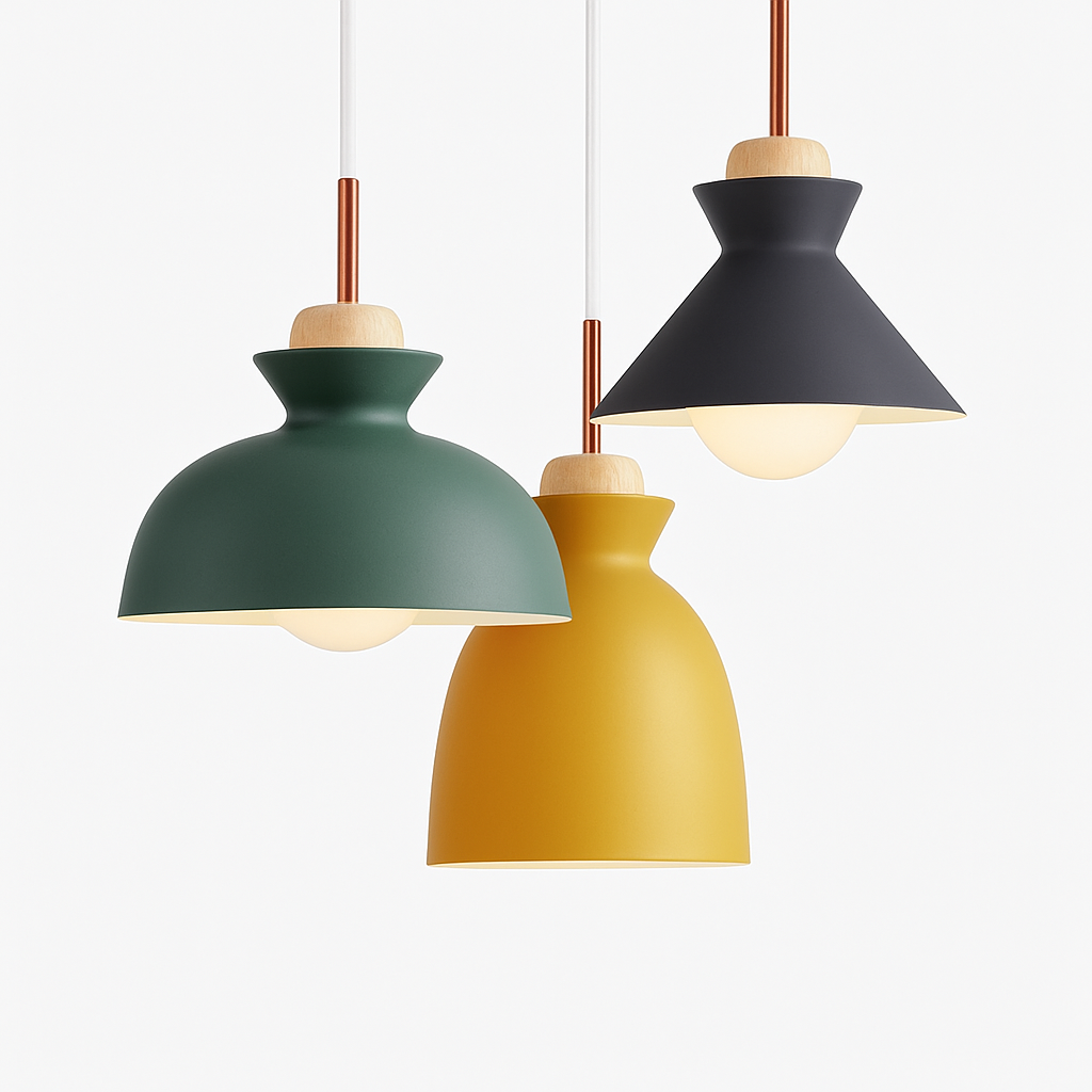 Sospensione in metallo colorato di diverse forme Nordic