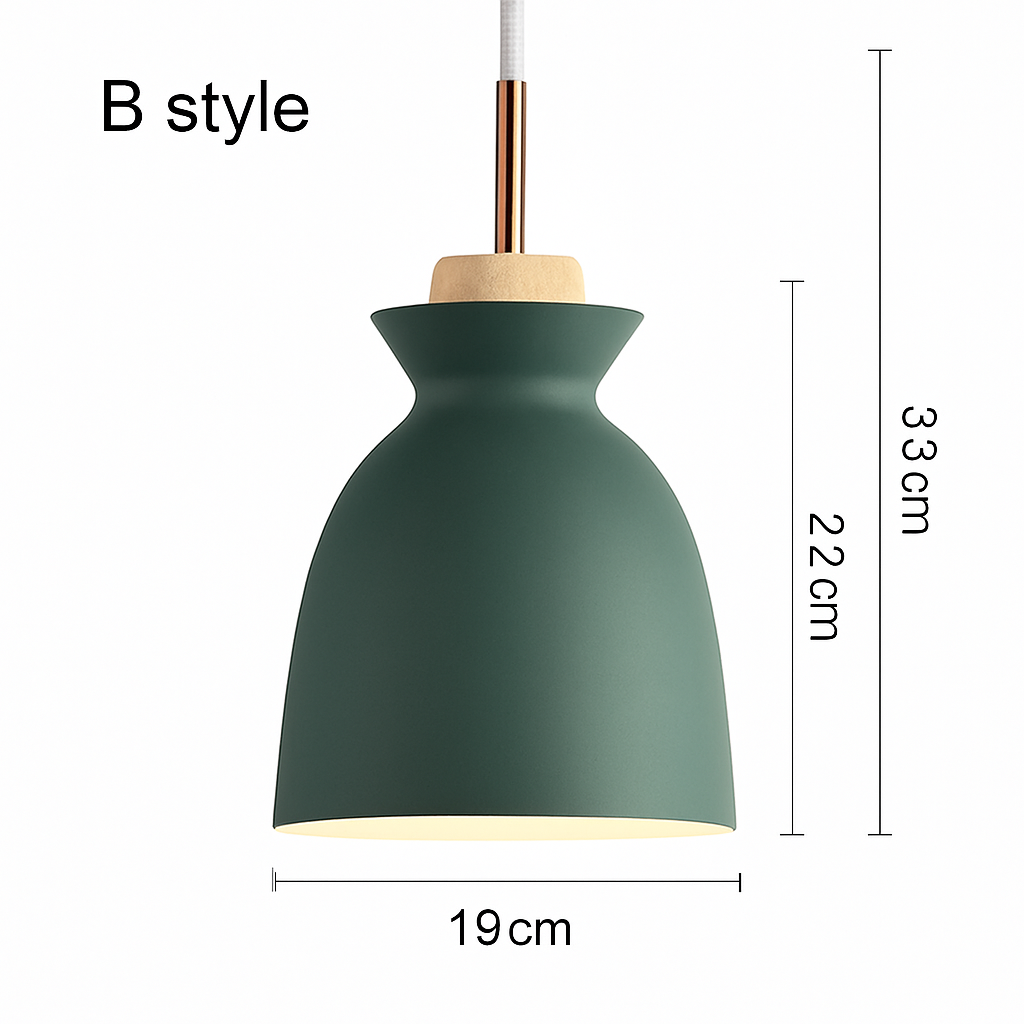 Sospensione in metallo colorato di diverse forme Nordic