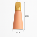 Sospensione in metallo colorato e legno di forme diverse Nordic