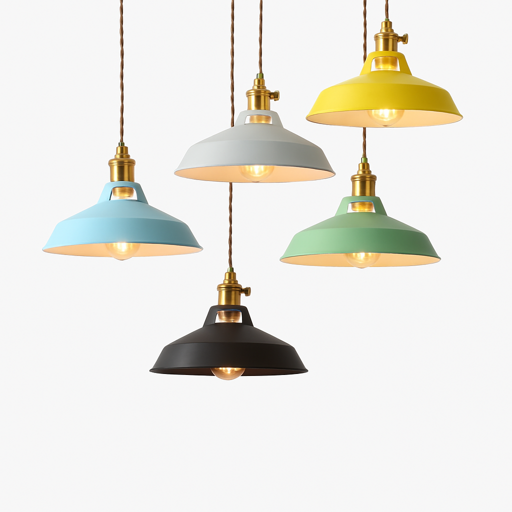 Sospensione LED in metallo colorato Loft