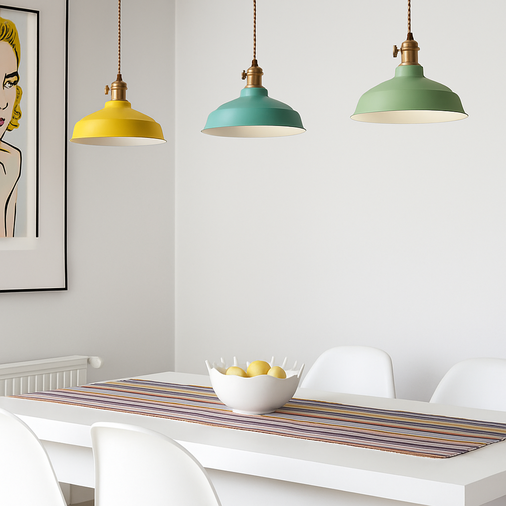 Sospensione LED in metallo colorato Loft