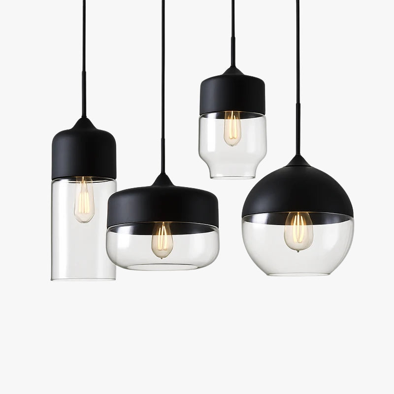 Sospensione moderna design in vetro e metallo Loft