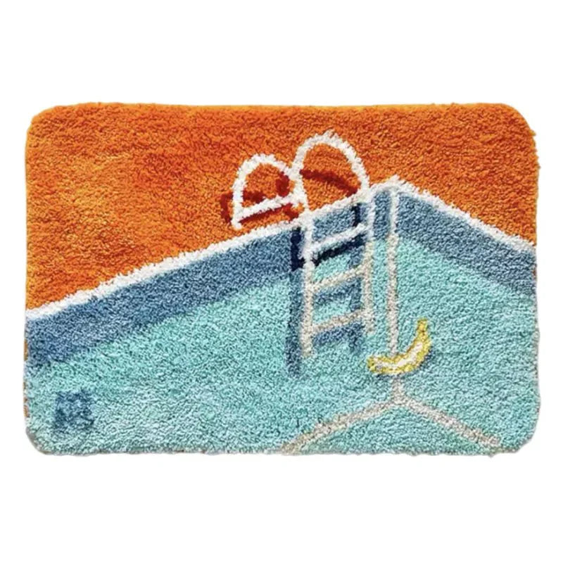 AquaMat - Tappetino d'ingresso dal design elegante ispirato alla piscina per un'entrata unica
