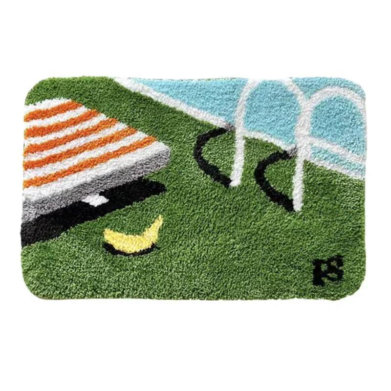 AquaMat - Tappetino d'ingresso dal design elegante ispirato alla piscina per un'entrata unica