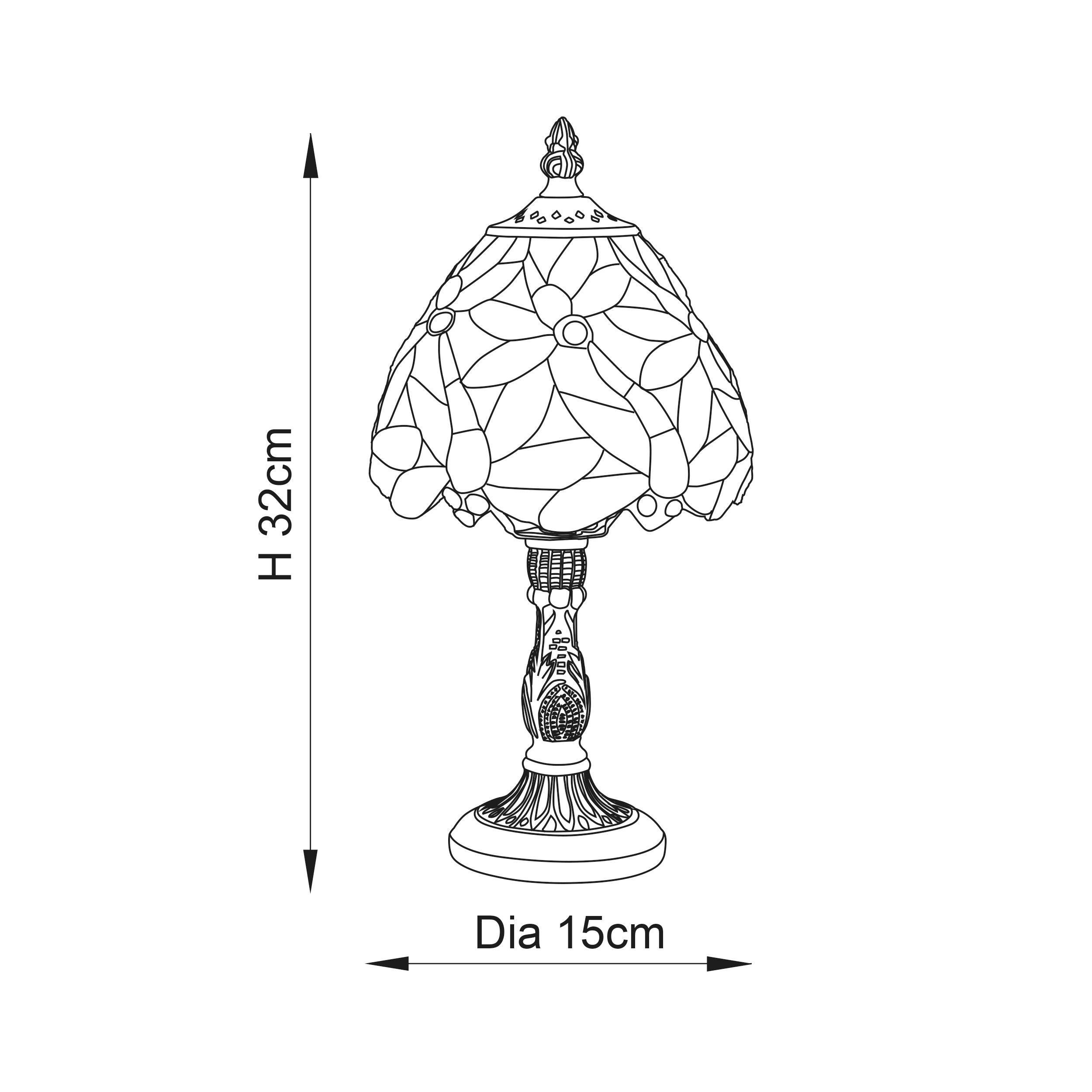 Lampada da Comodino Lorette Tiffany di Interiors 1900