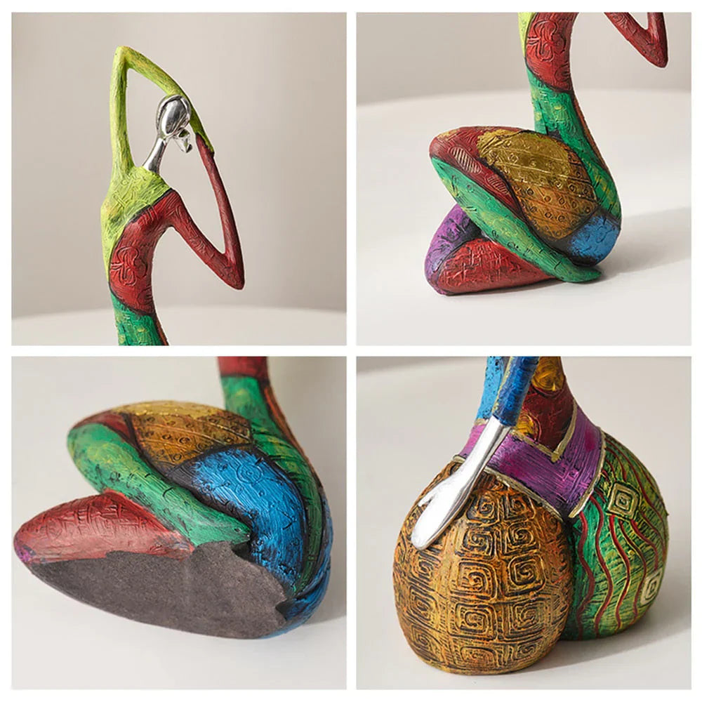 OCS - Scultura Astratta Femminile in Design Colorato - Opera d'Arte Fatta a Mano