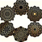 TABLEVA – Elegante Sottobicchiere Rotondo in Legno con Design Mandala