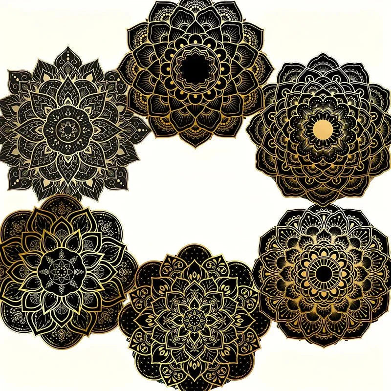 TABLEVA – Elegante Sottobicchiere Rotondo in Legno con Design Mandala