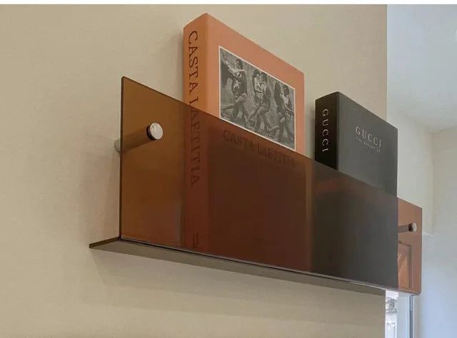 Evi | Mensola da Parete in Acrilico per Riviste e Libri per Soggiorno, Ufficio e Corridoio