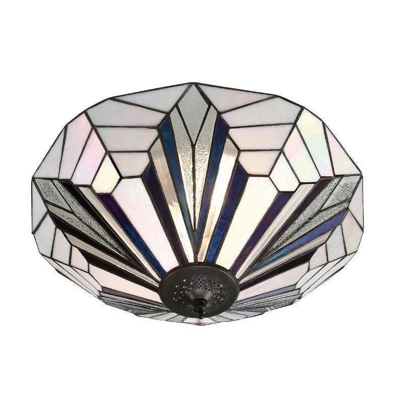 Interiors 1900 Astoria Lampada da Soffitto Tiffany Flush 48cm