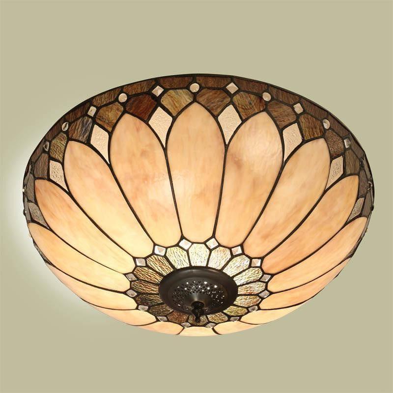 Interiors 1900 Brooklyn Medium Flush Tiffany Ceiling Light