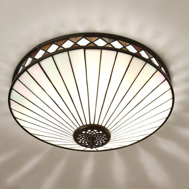 Interiors 1900 Fargo Grande Lampada da Soffitto Tiffany