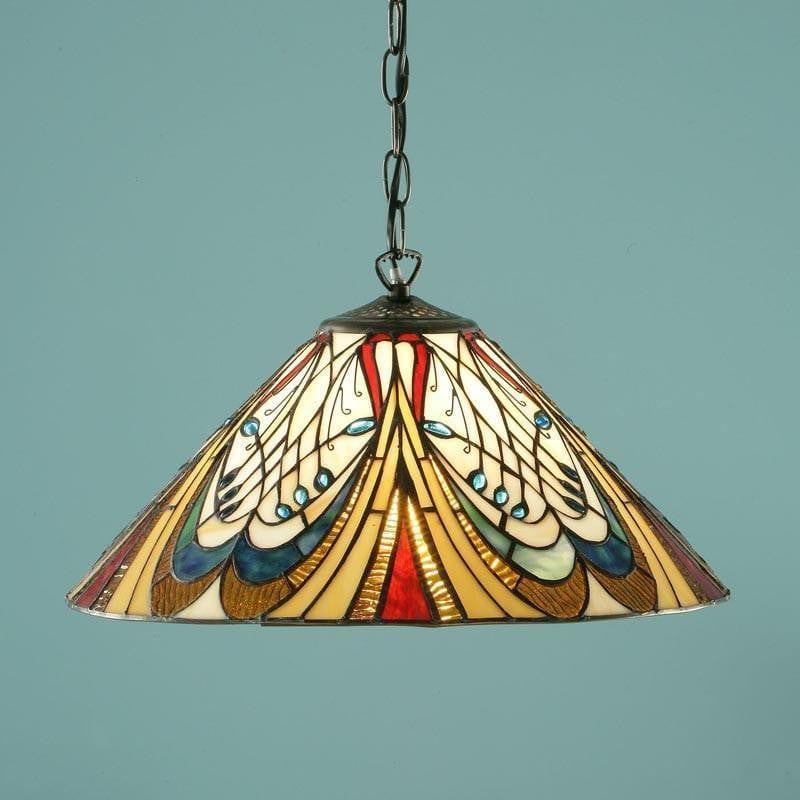 Hector Medium Tiffany Lampada da Soffitto, attacco per una lampadina