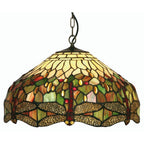 Lampada da soffitto Tiffany Medium Dragonfly, attacco per una lampadina