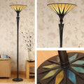 Lampada da Terra Tiffany Dark Star Uplighter Interiors 1900