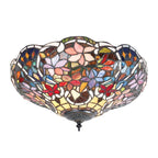 Interiors 1900 Sullivan Flush Tiffany Lampada da Soffitto