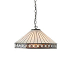 Fargo Grande Lampada da Soffitto Tiffany - Attacco per 1 Lampadina