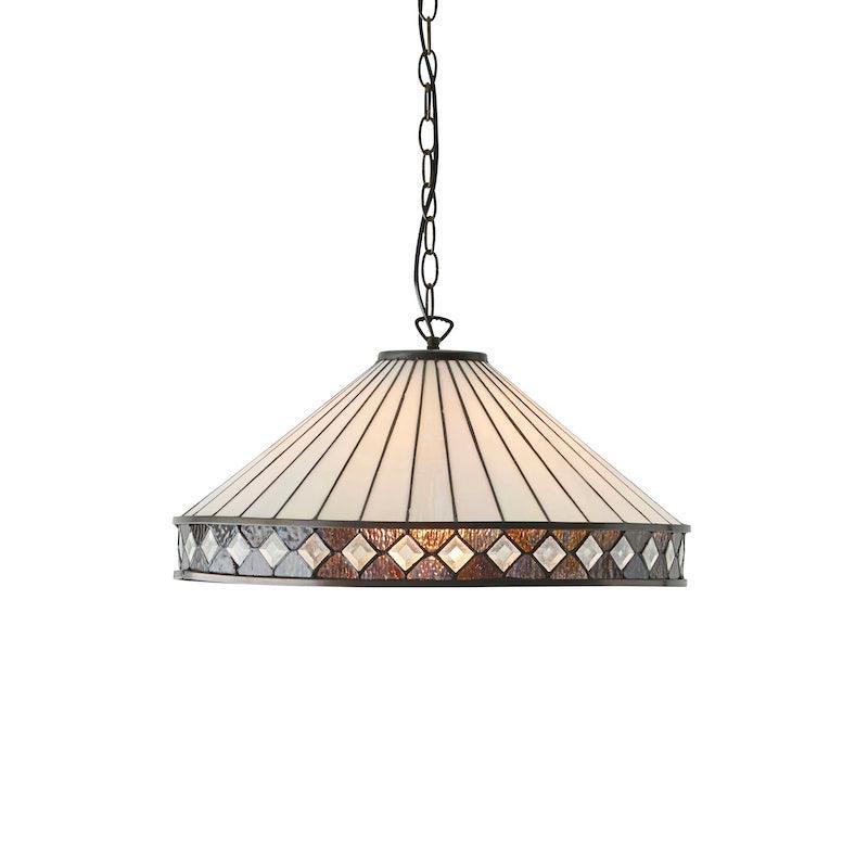 Fargo Grande Lampada da Soffitto Tiffany - Attacco per 1 Lampadina