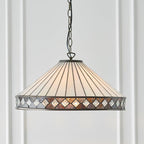 Fargo Grande Lampada da Soffitto Tiffany - Attacco per 1 Lampadina