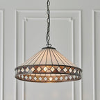 Fargo Grande Lampada da Soffitto Tiffany - Attacco per 1 Lampadina