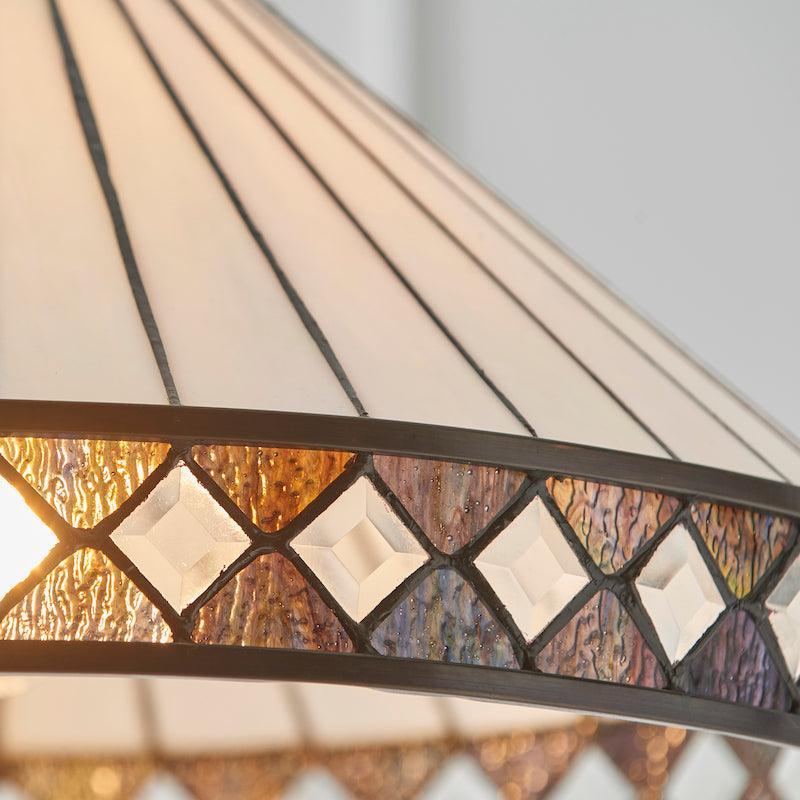 Fargo Grande Lampada da Soffitto Tiffany - Attacco per 1 Lampadina