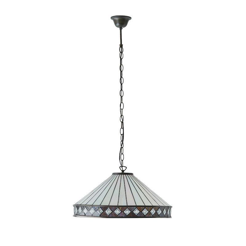 Fargo Grande Lampada da Soffitto Tiffany - Attacco per 1 Lampadina