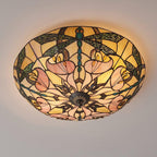Interiors 1900 Ashton Grande Lampada da Soffitto Tiffany Flush
