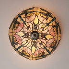 Interiors 1900 Ashton Grande Lampada da Soffitto Tiffany Flush