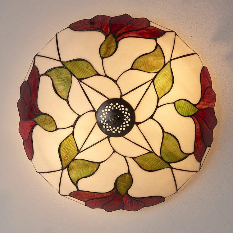 Interiors 1900 Botanica Grande Lampada da Soffitto Tiffany