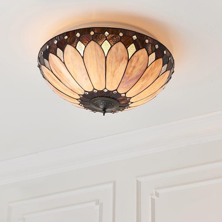 Interiors 1900 Brooklyn Grande Lampada da Soffitto Tiffany