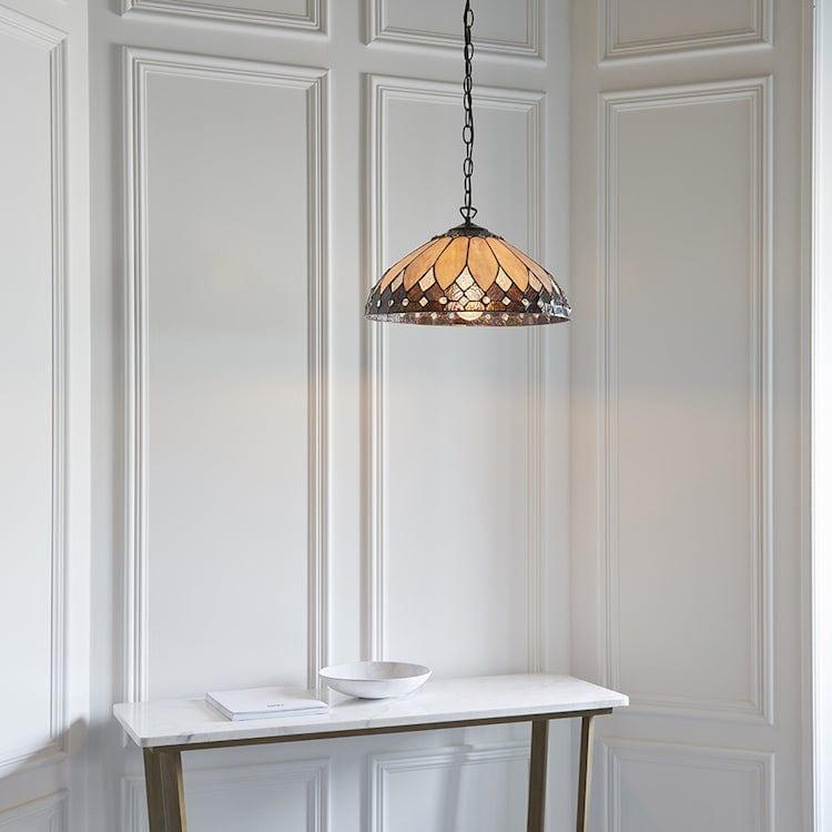 Lampada da soffitto Tiffany Brooklyn Media - Attacco per una lampadina