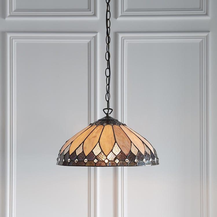 Lampada da soffitto Tiffany Brooklyn Media - Attacco per una lampadina