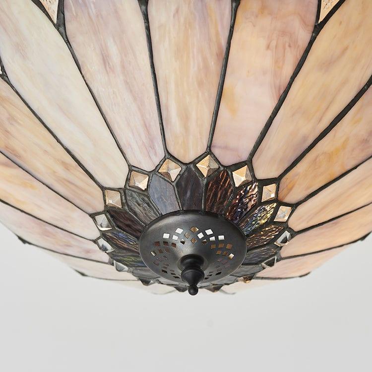 Interiors 1900 Brooklyn Semi-Flush Tiffany Lampada da Soffitto