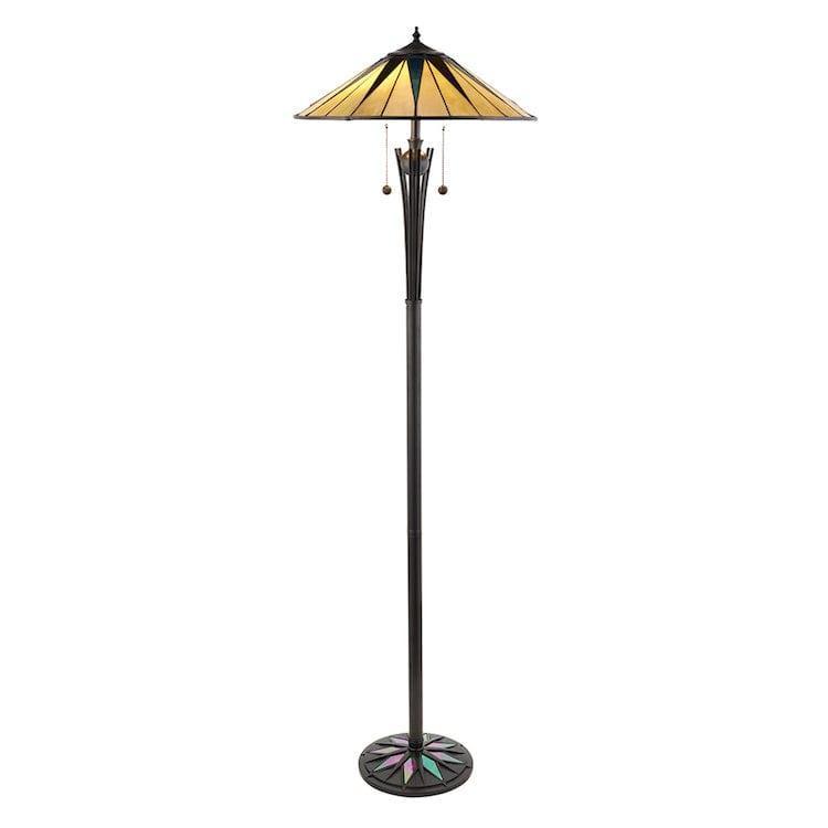 Lampada da Terra Tiffany Dark Star Interiors 1900