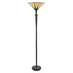Lampada da Terra Tiffany Dark Star Uplighter Interiors 1900