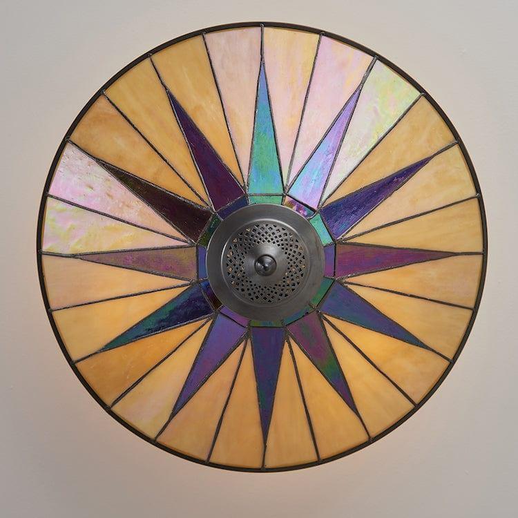 Interiors 1900 Dark Star Semi Flush Tiffany Lampada da Soffitto