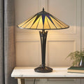 Interiors 1900 Lampada da Tavolo Tiffany 2 Luci Dark Star