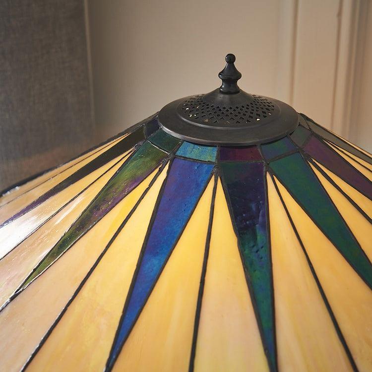 Interiors 1900 Lampada da Tavolo Tiffany 2 Luci Dark Star